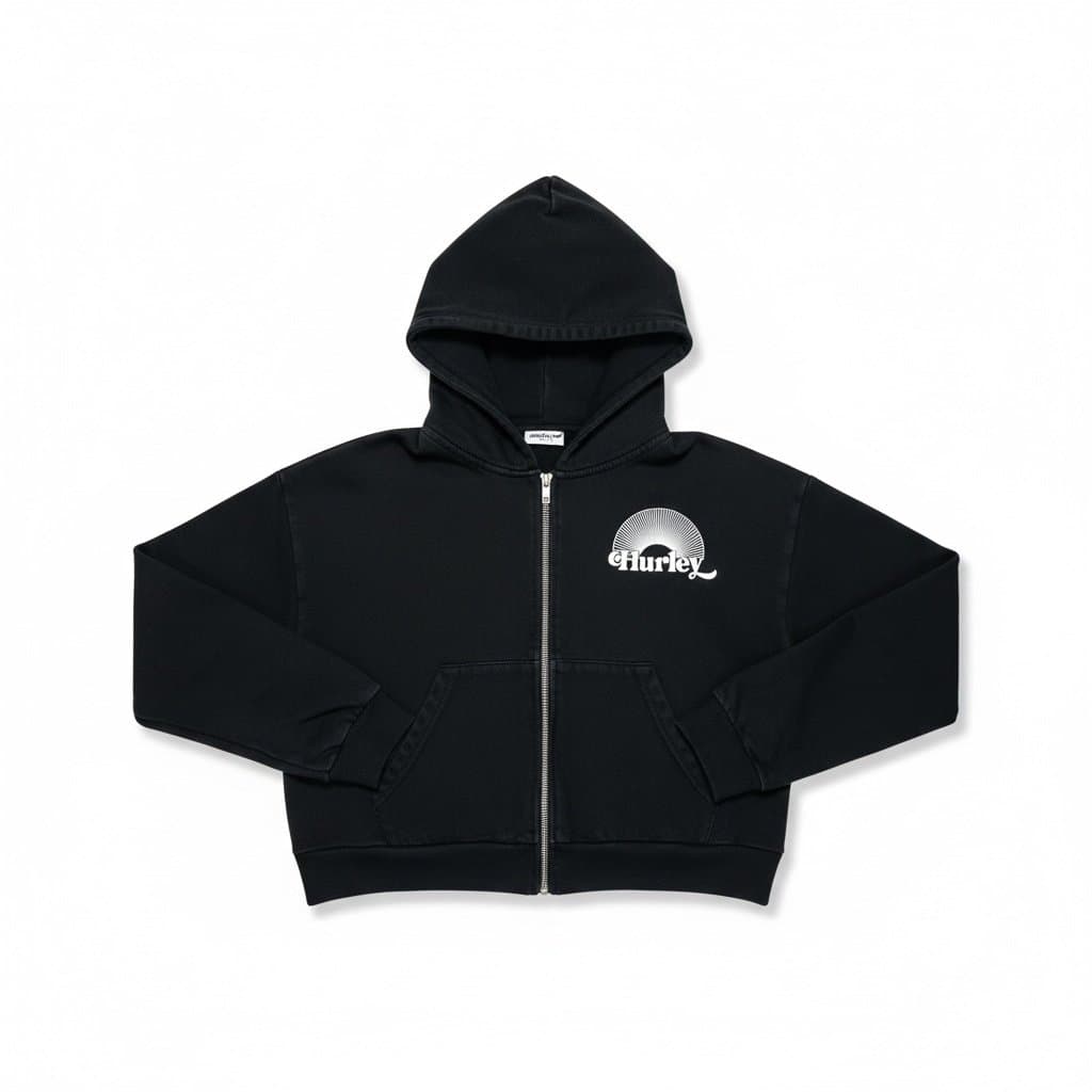 Women’s Hurley Cropped Hoodie, LG - Image 1