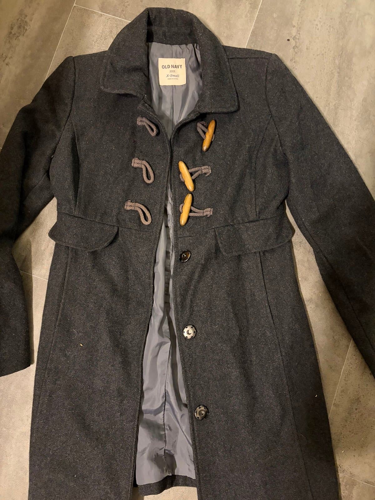 Old Navy Heather Grey Peacoat size XS - Thumbnail 5