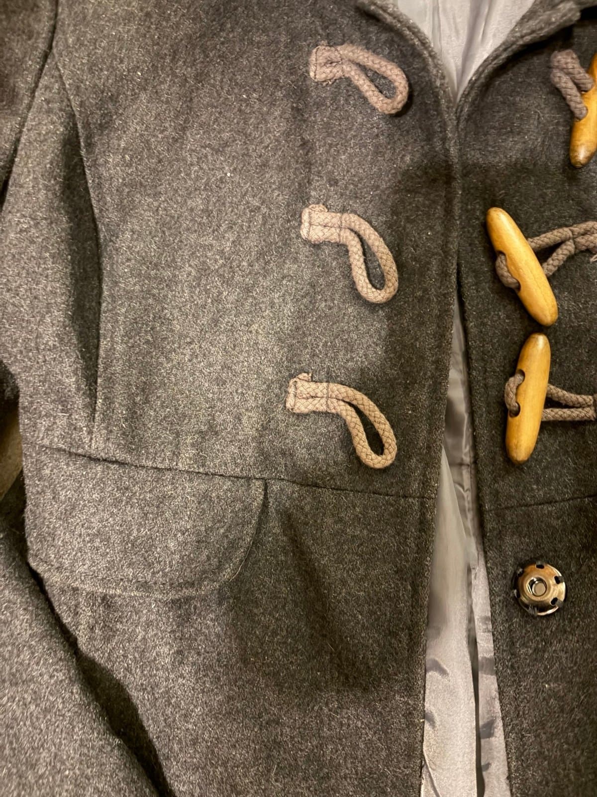 Old Navy Heather Grey Peacoat size XS - Thumbnail 8