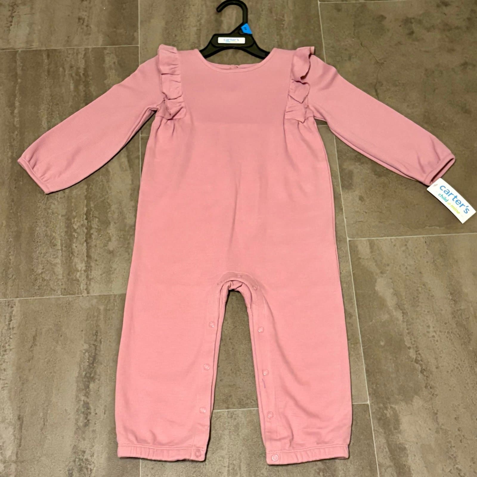 NWT, Carters Romper Pink 24 M - Thumbnail 5