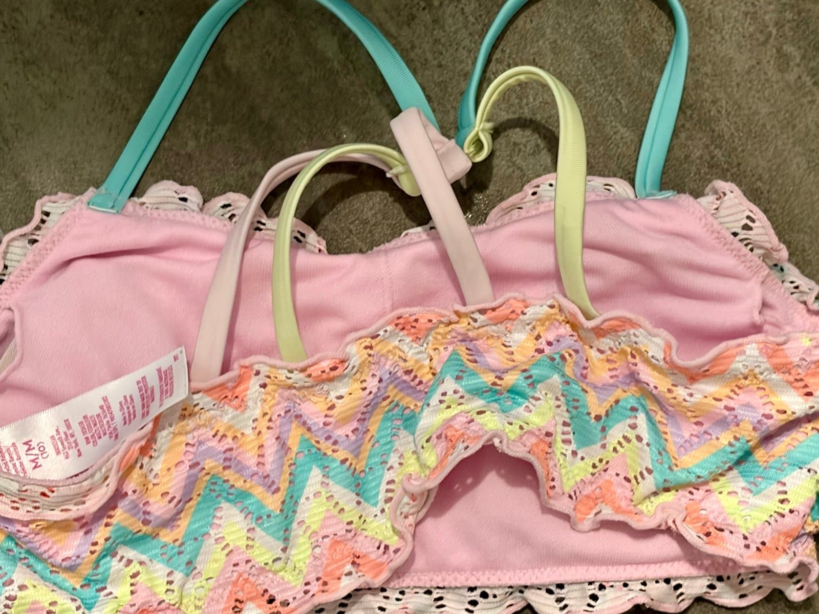 Girls 3 piece Swim Suit 10 Justice - Thumbnail 3