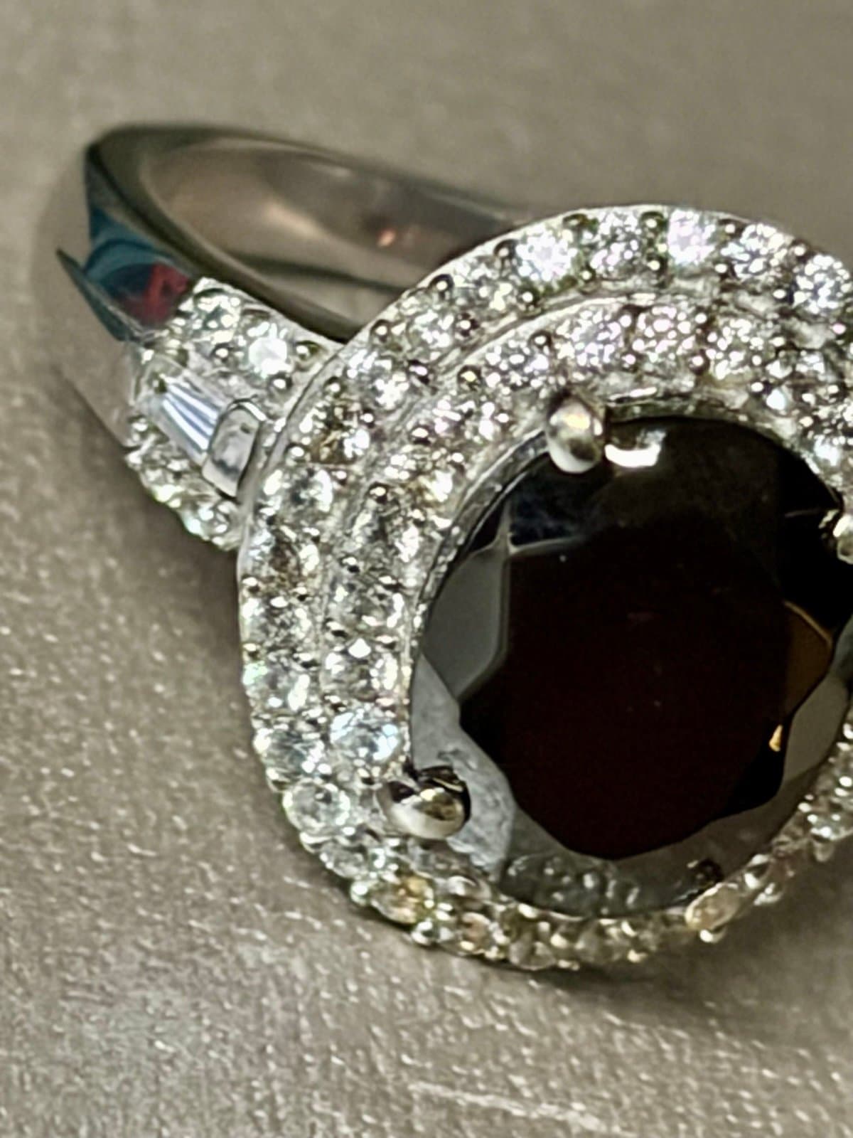 NWT, Shungite white Zircon Ring size 7 - Thumbnail 2