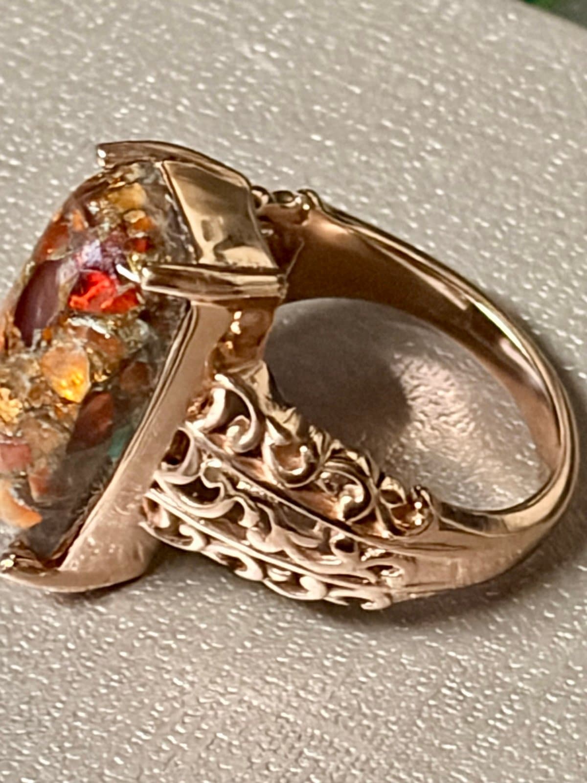 Fire Opal Ring, size 9 - Thumbnail 6