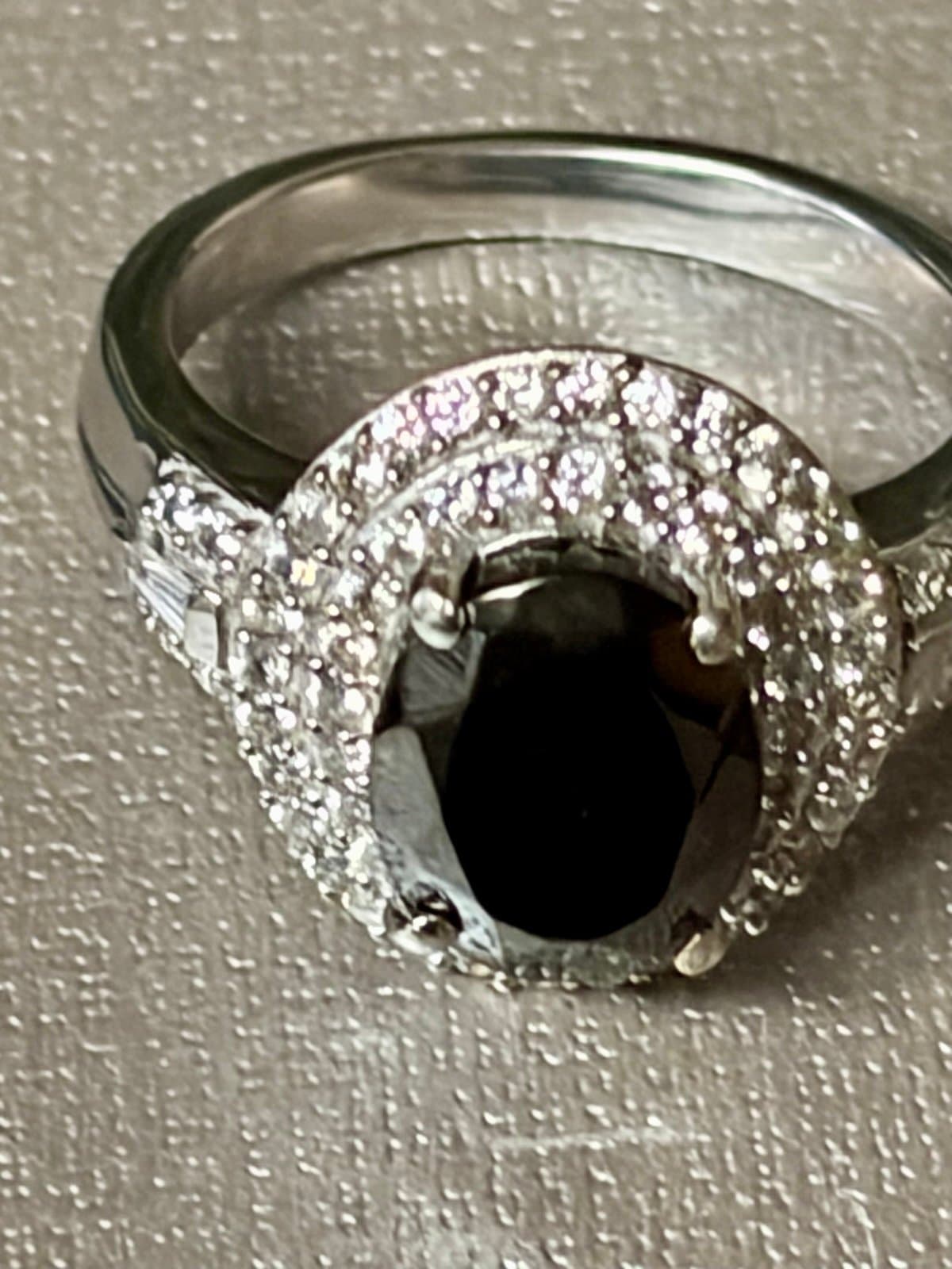 NWT, Shungite white Zircon Ring size 7 - Thumbnail 3