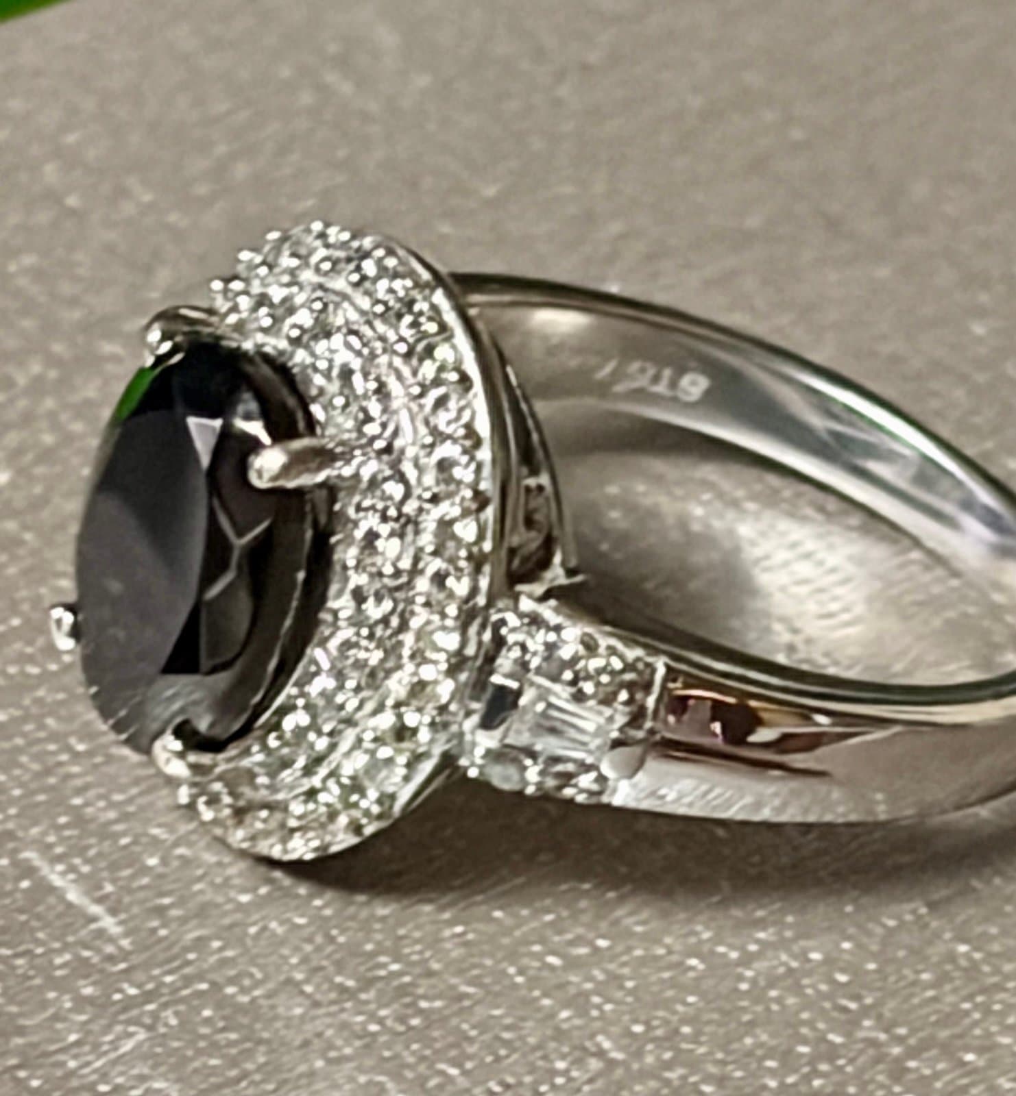 NWT, Shungite white Zircon Ring size 7 - Thumbnail 4