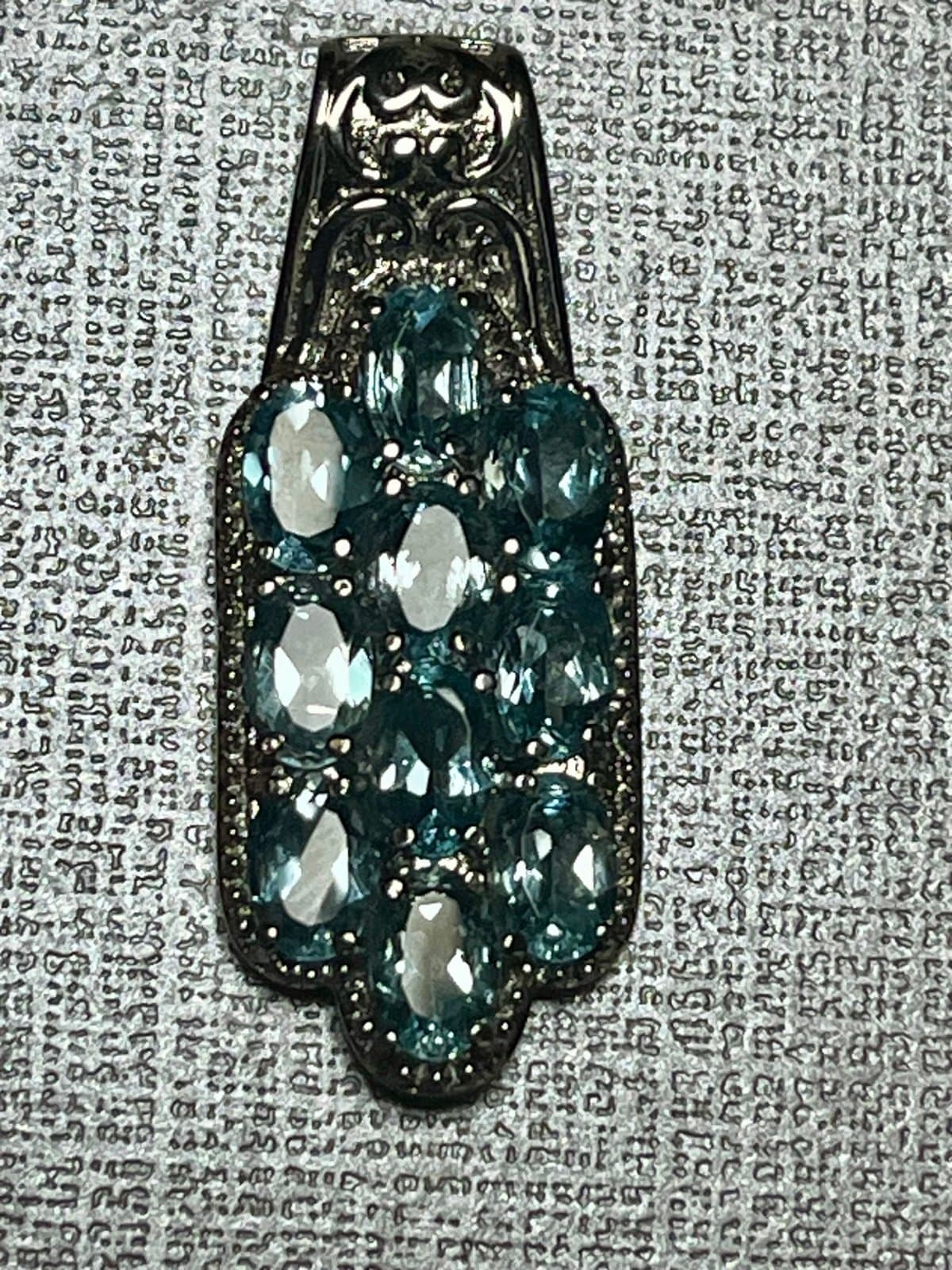 NWT, Sky Blue Topaz Necklace - Thumbnail 5