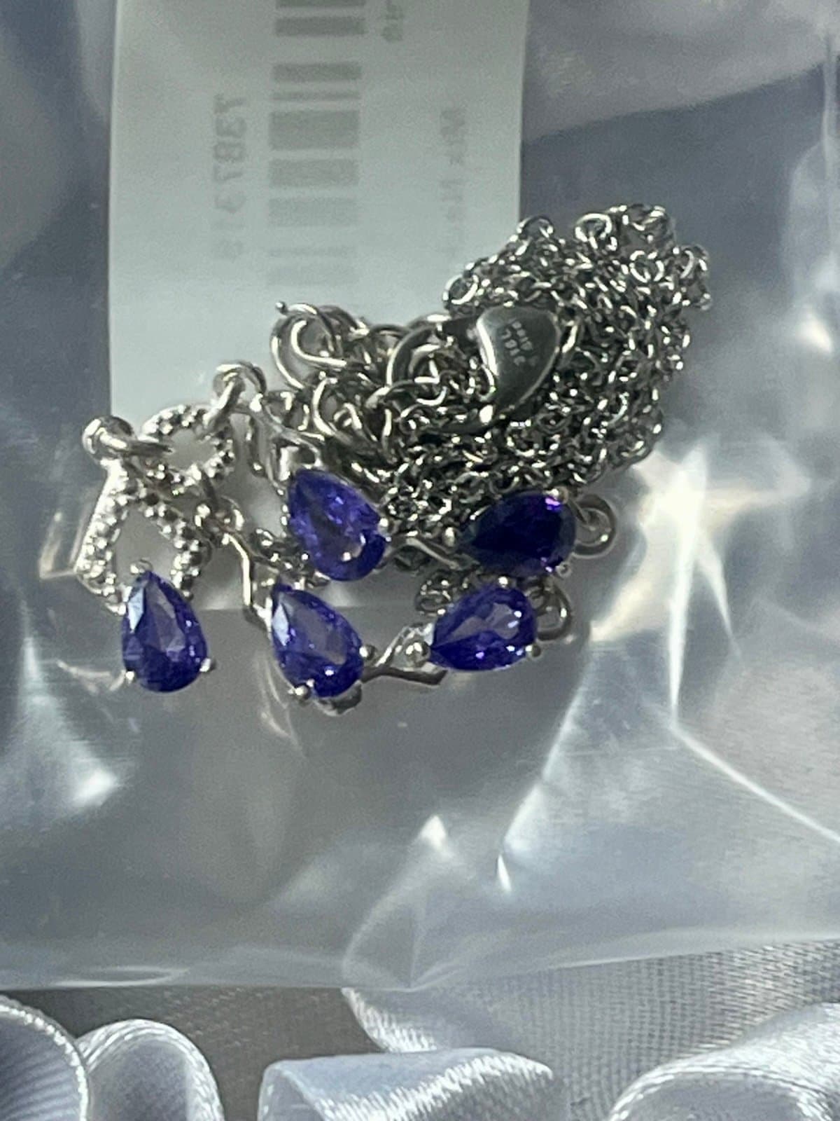 NWT, Purple Simulated Diamond Necklace - Thumbnail 4