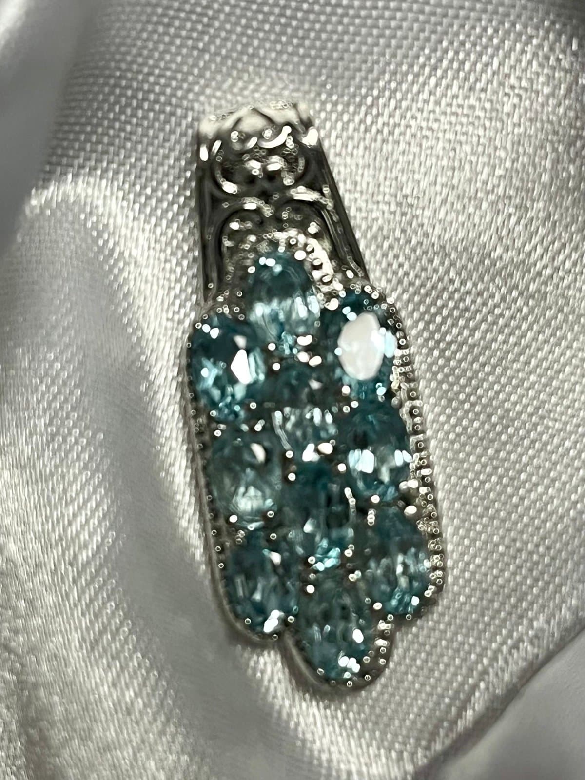 NWT, Sky Blue Topaz Necklace - Thumbnail 2