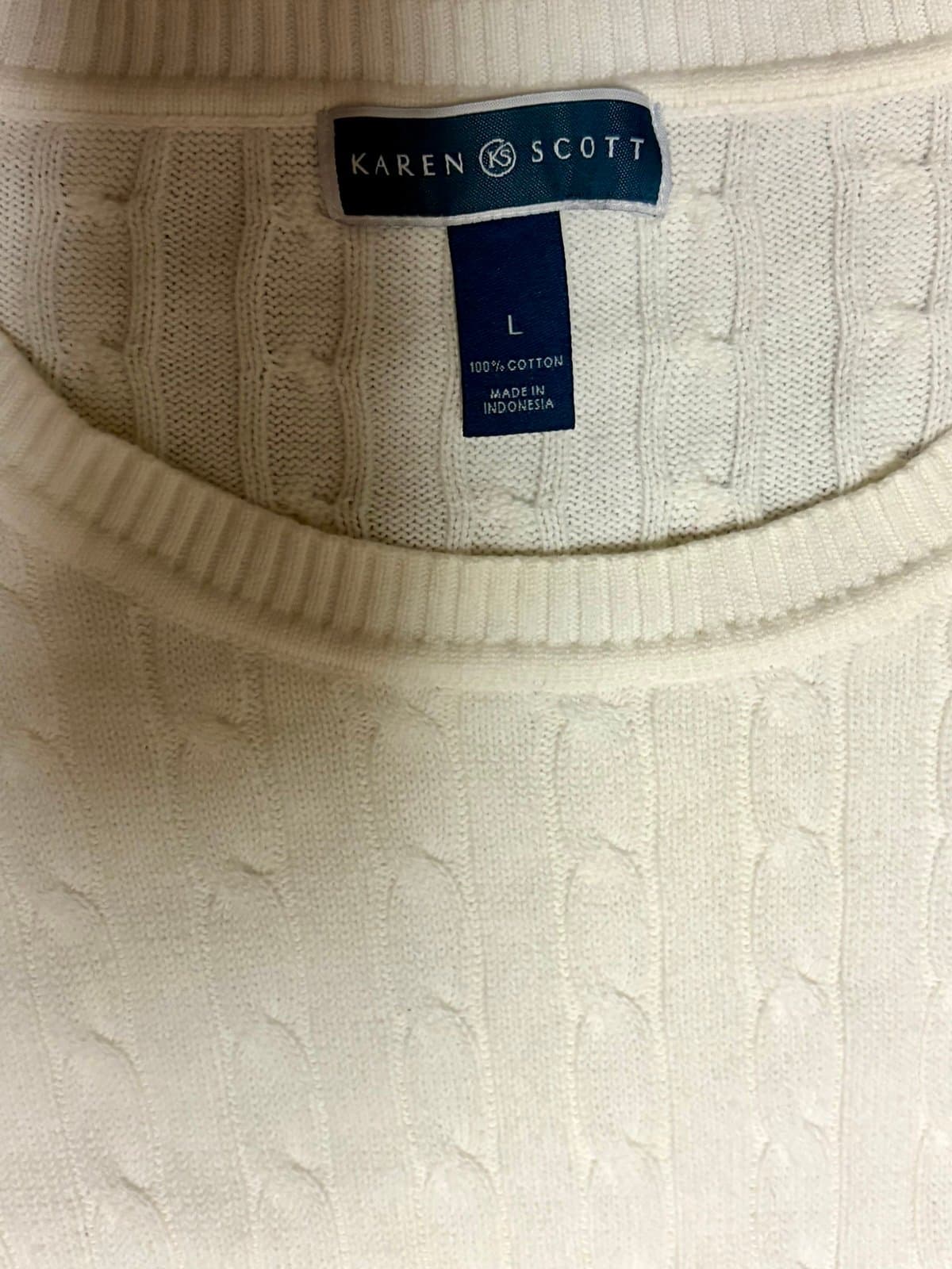 Women’s Long Sleeve Knit Sweater, size LG - Thumbnail 3