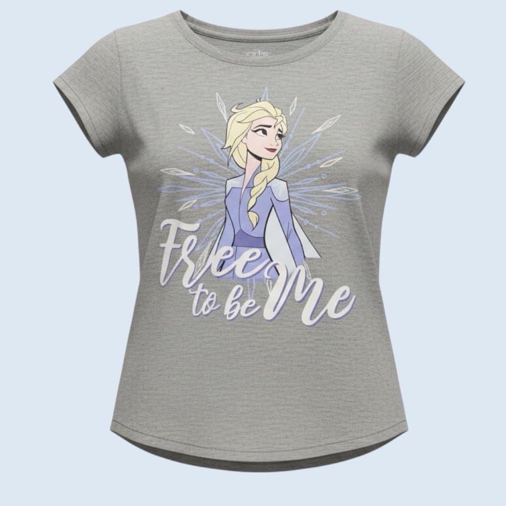 Girls Disney Frozen Short Sleeve Top 7/8 - Image 1