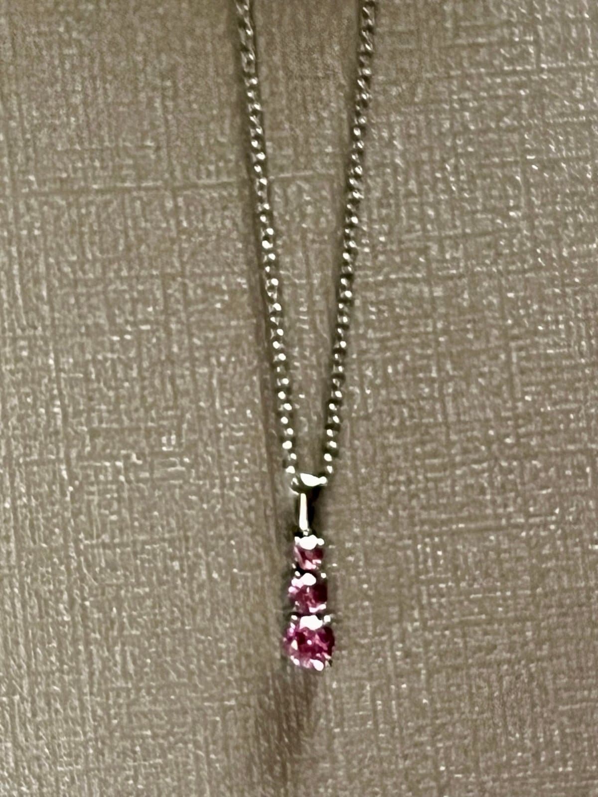 NWT, Lab Created Sapphire Necklace - Thumbnail 5