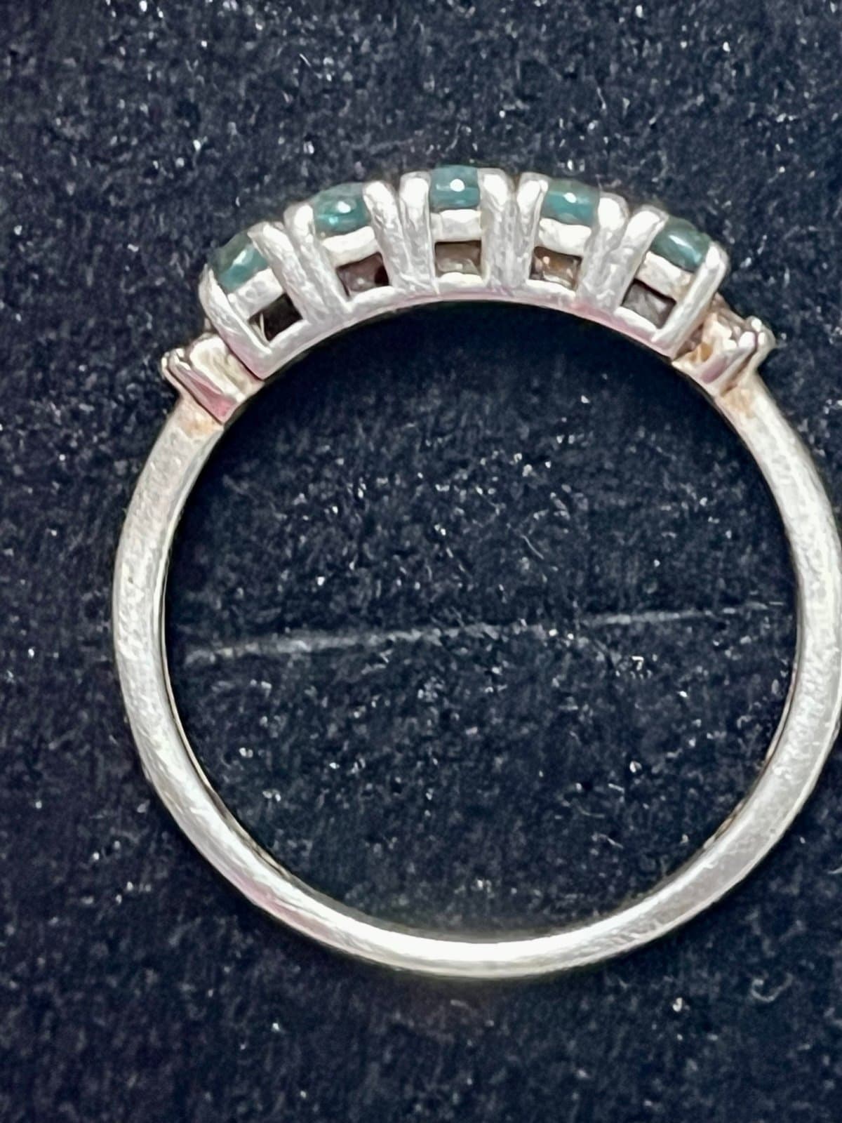 Aquamarine and Zircon Ring size 7 - Thumbnail 4