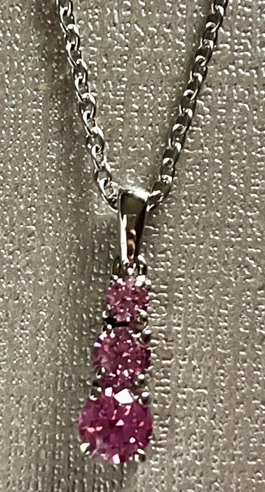 NWT, Lab Created Sapphire Necklace - Thumbnail 2