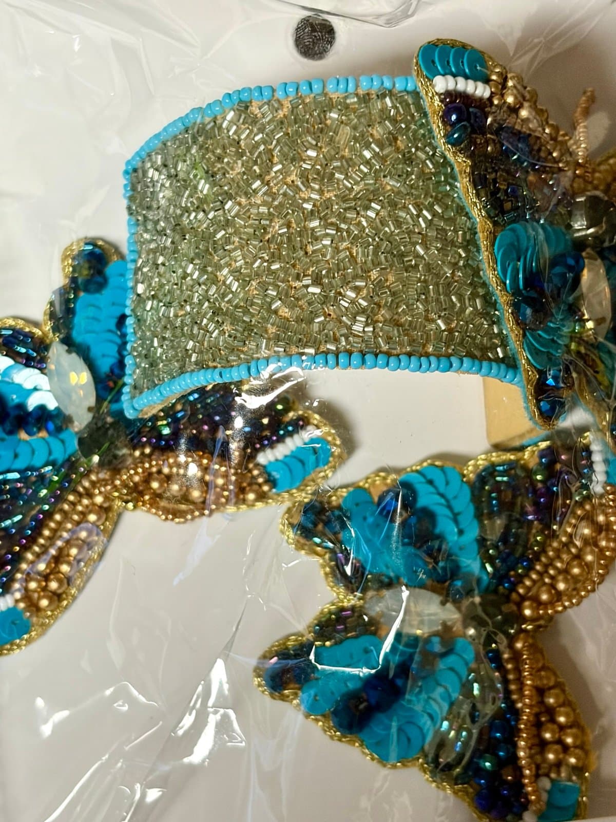 NWT, Butterfly Bead Bracelet Earrings Set - Thumbnail 3