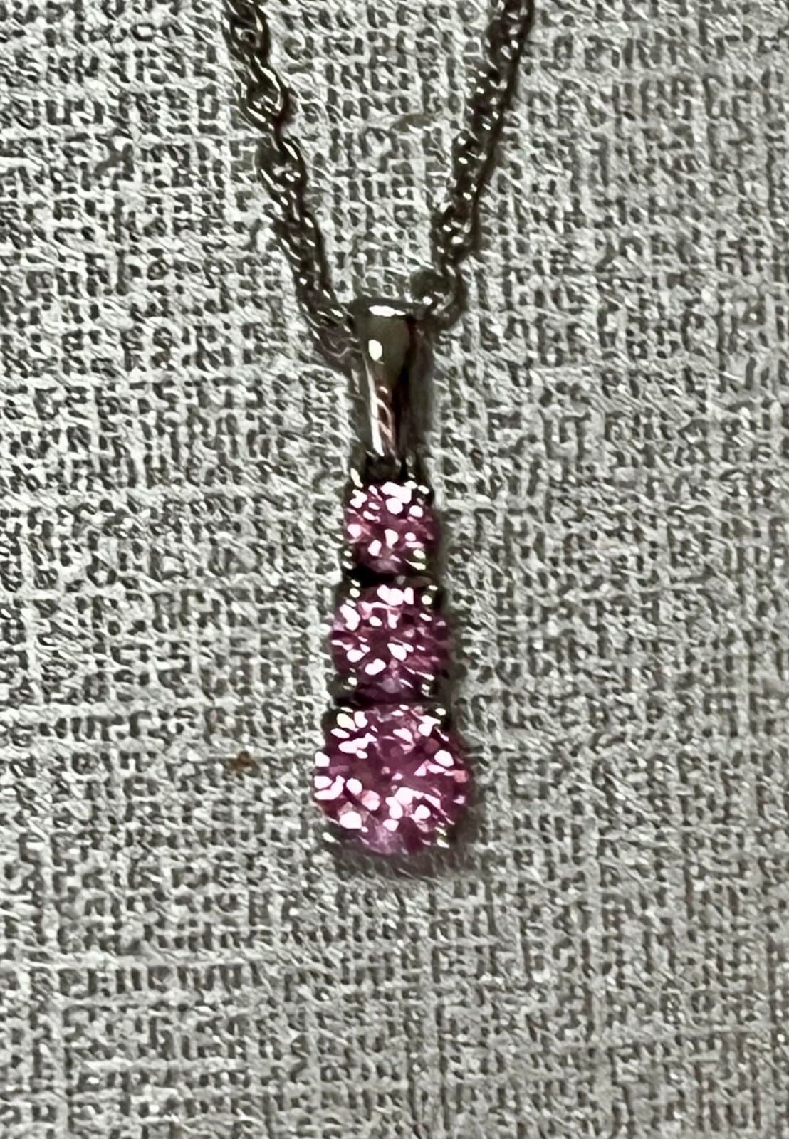 NWT, Lab Created Sapphire Necklace - Image 1