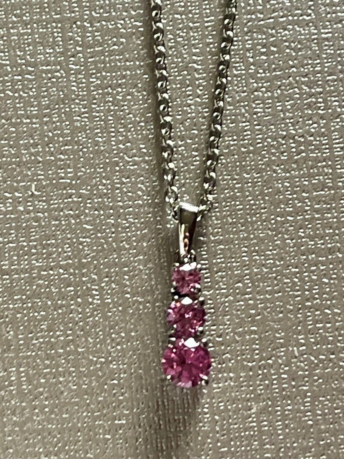 NWT, Lab Created Sapphire Necklace - Thumbnail 6
