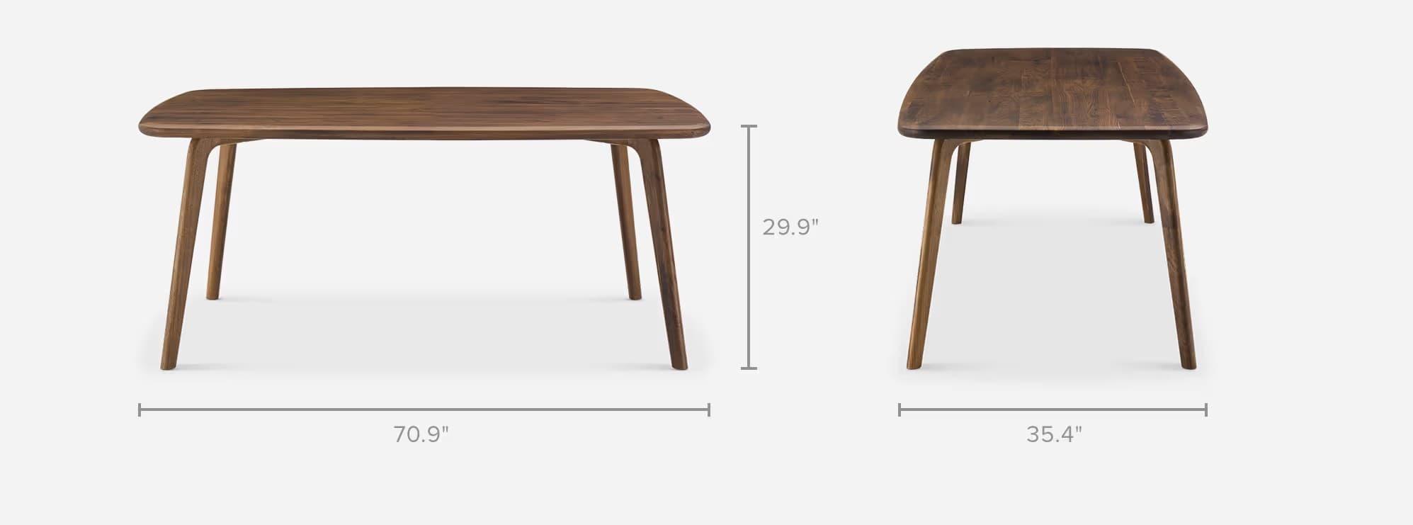 Castlery Vincent Dining 71" Table, Walnut, BRAND NEW! - Thumbnail 3