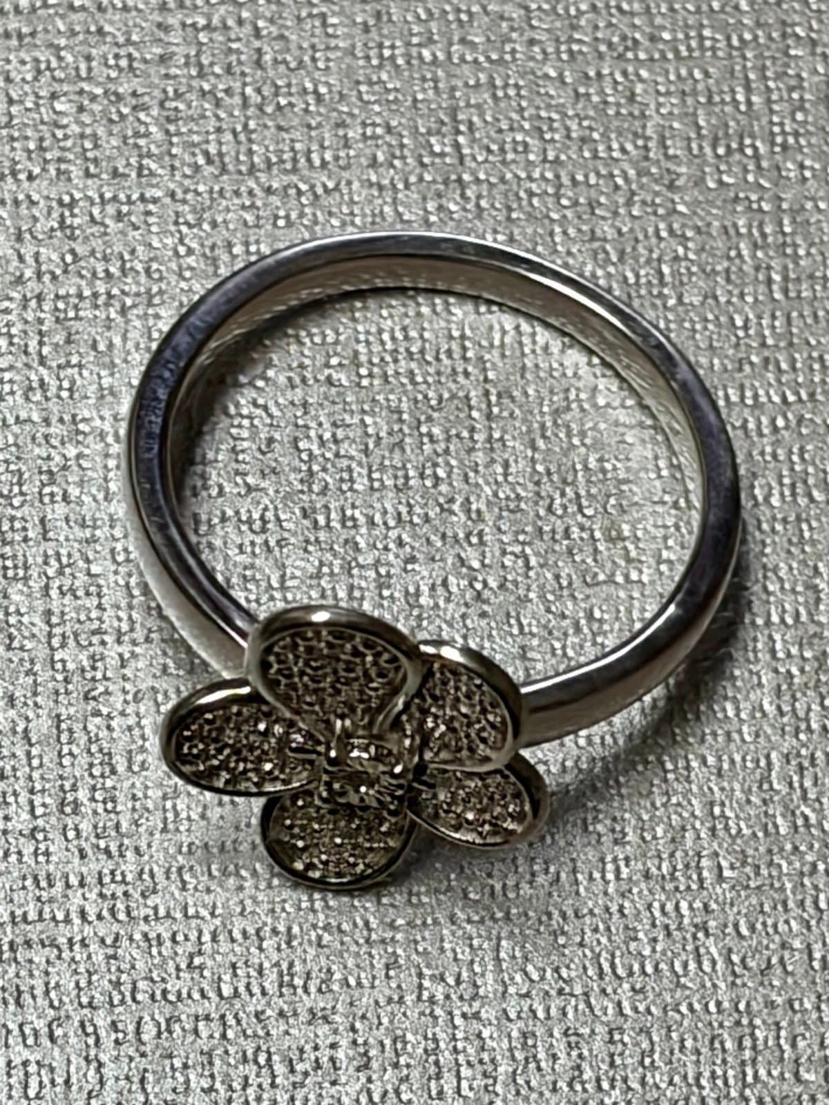 NWT, White Diamond Accent Peal Ring, size 9 - Thumbnail 4