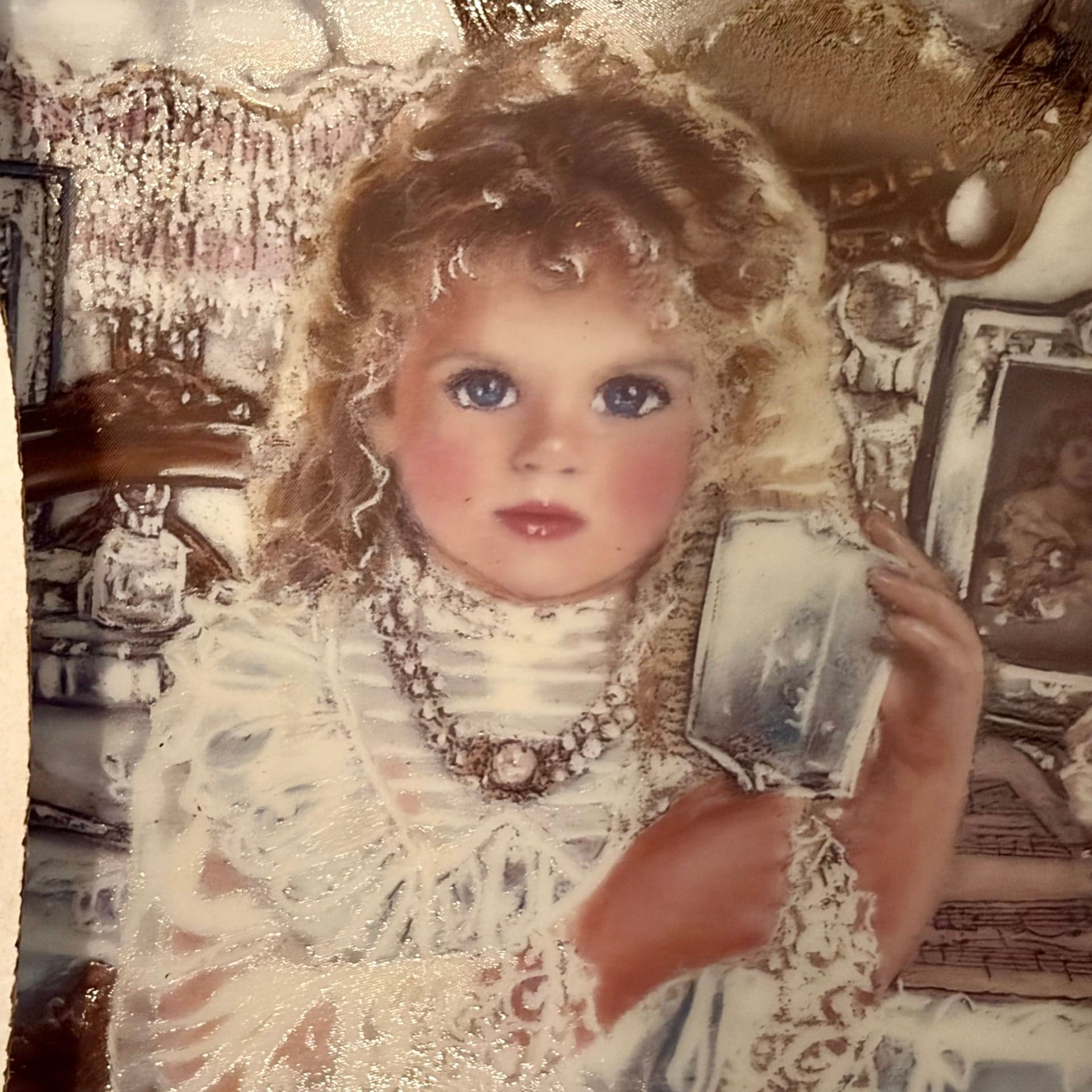 Edwin M. Knowles Victorian Little Girl Collector Plate - Image 1