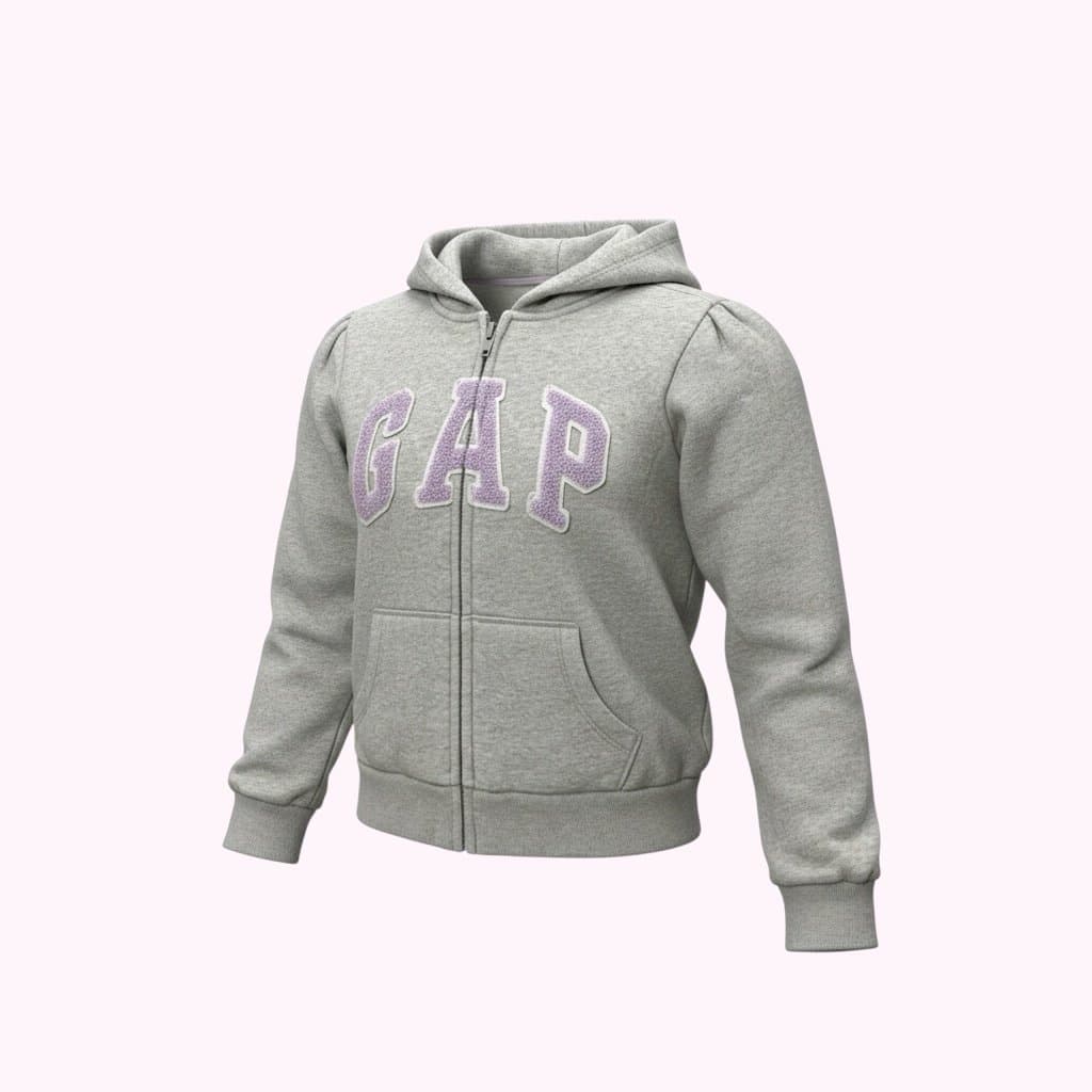 Zip up gap Hoodie, girls size 6/7 - Thumbnail 2