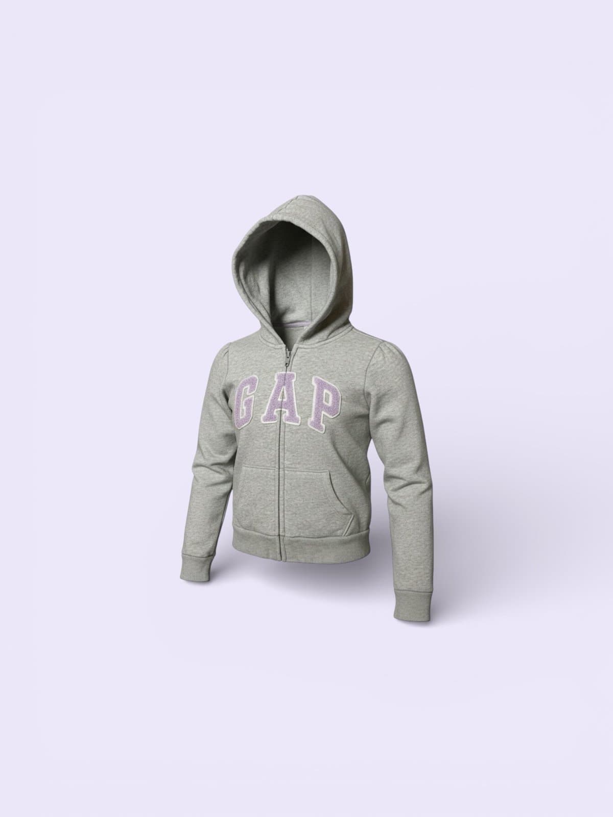 Zip up gap Hoodie, girls size 6/7 - Image 1