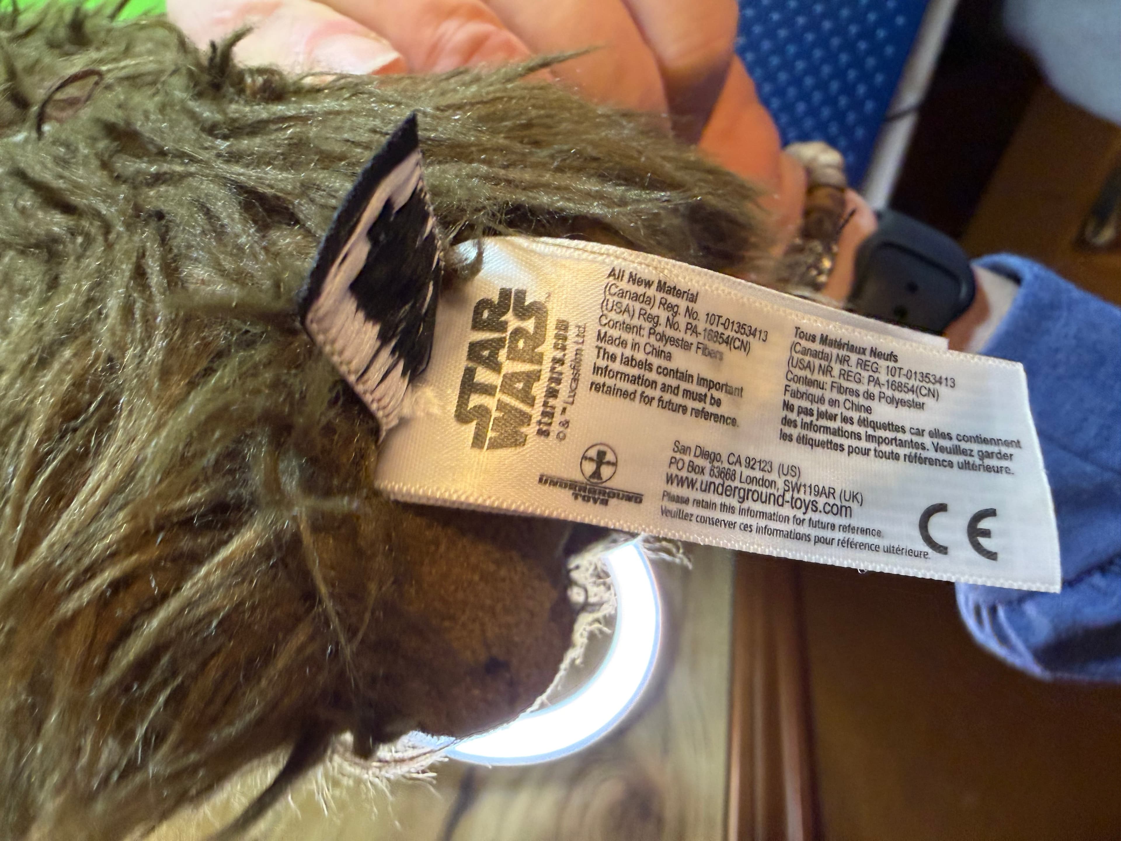 Star Wars Chewbacca Plush Toy Brown Furry Character 12 Inch - Thumbnail 4
