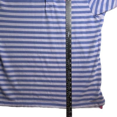 Columbia PFG Men's XL Purple Striped Super Bone Fish Pique Polo Shirt - Thumbnail 13