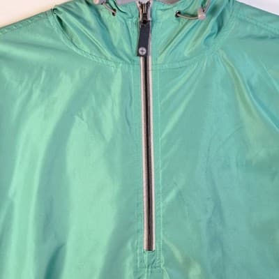 Lauren James Women's Large Aqua 1/2 Zip Long Sleeve Pullover - Thumbnail 2