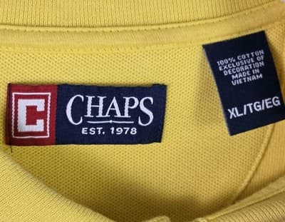 CHAPS Men’s XL Yellow Short Sleeve Polo Shirt - Thumbnail 3