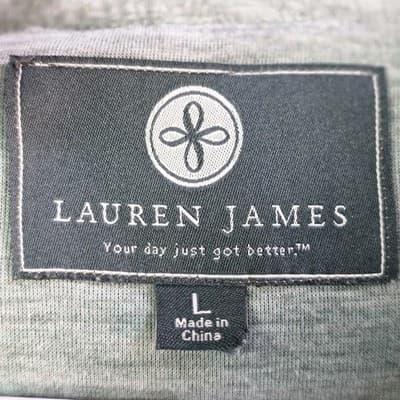 Lauren James Women's Large Aqua 1/2 Zip Long Sleeve Pullover - Thumbnail 3