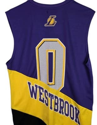 NBA Los Angeles Lakers Purple & Yellow Medium #8 Westbrook Jersey - Thumbnail 7