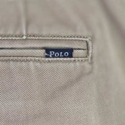 Polo Ralph Lauren Men's 40" Khaki Beige Chino Flat Front Shorts - Thumbnail 14