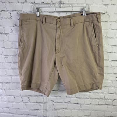 Polo Ralph Lauren Men's 40" Khaki Beige Chino Flat Front Shorts - Thumbnail 2