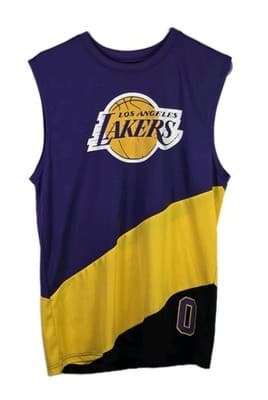NBA Los Angeles Lakers Purple & Yellow Medium #8 Westbrook Jersey - Thumbnail 4
