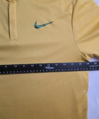 Nike Golf Men's Medium Bright Yellow Dri-Fit Short Sleeve Polo Shirt - Thumbnail 11