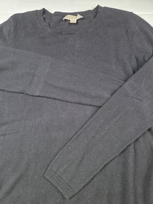 Michael Kors Women's Black Medium Long Tunic Sweater With Lace Up Sides - Thumbnail 3
