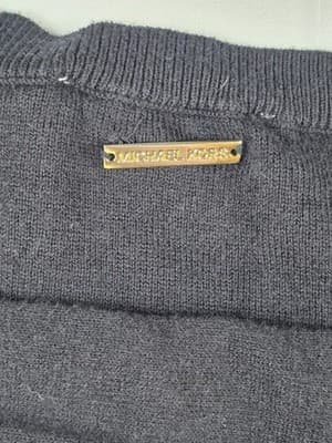 Michael Kors Women's Black Medium Long Tunic Sweater With Lace Up Sides - Thumbnail 5
