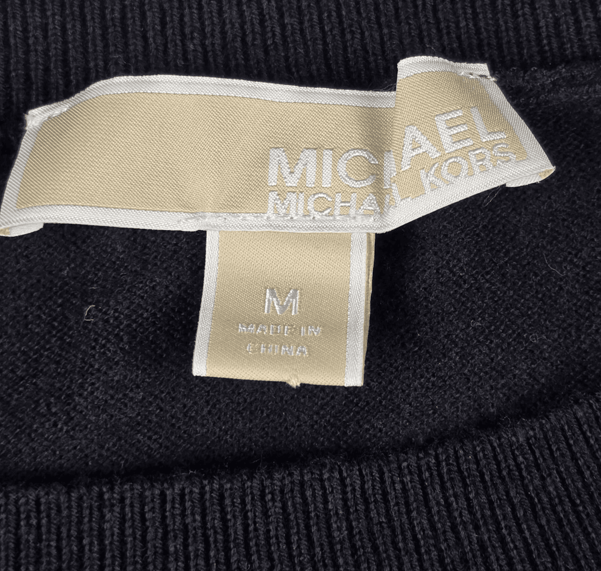Michael Kors Women's Black Medium Long Tunic Sweater With Lace Up Sides - Thumbnail 2