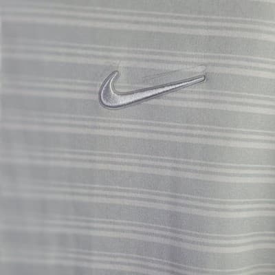 Nike Dri-fit Men's XL Gray / Pinstripes Michelob Ultra S/S Golf Shirt - Thumbnail 3