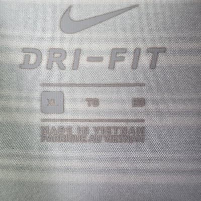 Nike Dri-fit Men's XL Gray / Pinstripes Michelob Ultra S/S Golf Shirt - Thumbnail 4