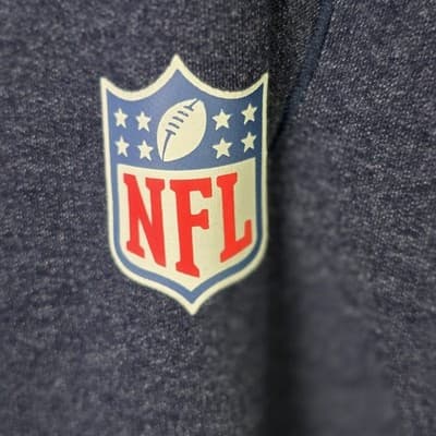 NIKE Chicago Bears XXL Blue 1/2 Zip Dri-Fit Long Sleeve Pullover - Thumbnail 5