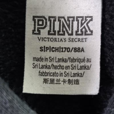 Victoria Secret Pink Womens Small Black Full Zip Hoodie - Thumbnail 3