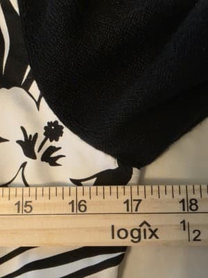 Ralph Lauren Women's Petite & Small Black & White Silk & Cashmere Cardigan - Thumbnail 7