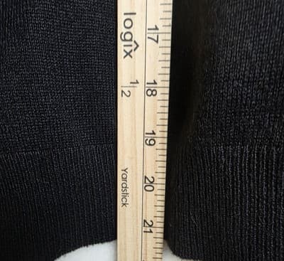 Ralph Lauren Women's Petite & Small Black & White Silk & Cashmere Cardigan - Thumbnail 6