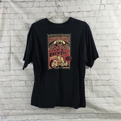 2009 Fayetteville AR Men's XL Black Motorcycle Rally Short Sleeve T-Shirt - Thumbnail 4