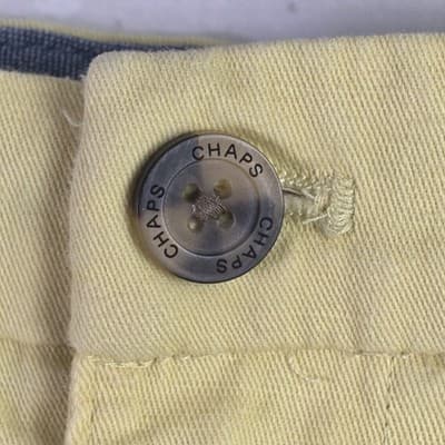 Chaps Yellow Shorts Men's Size 34 Flat Front Summer Beach Fun Golf - Thumbnail 2
