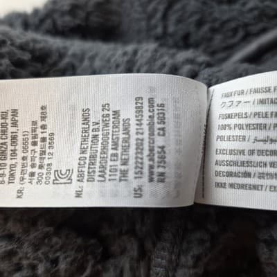 Abercrombie Sherpa Jacket Womens Large Soft Gray Quarter Zip Pullover RN 75654 - Thumbnail 5