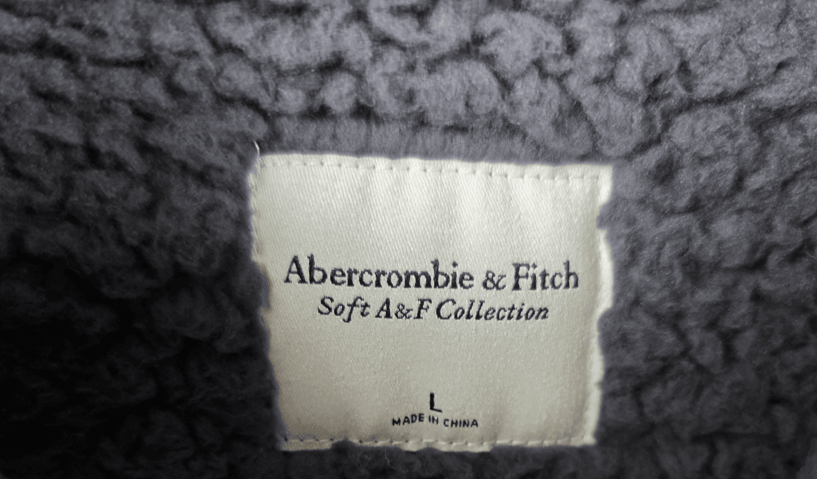 Abercrombie Sherpa Jacket Womens Large Soft Gray Quarter Zip Pullover RN 75654 - Thumbnail 3