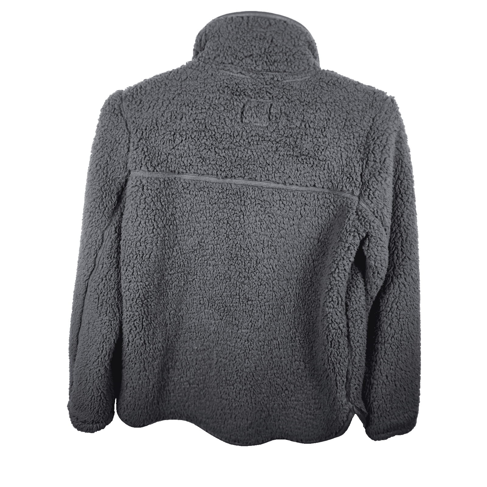 Abercrombie Sherpa Jacket Womens Large Soft Gray Quarter Zip Pullover RN 75654 - Thumbnail 6