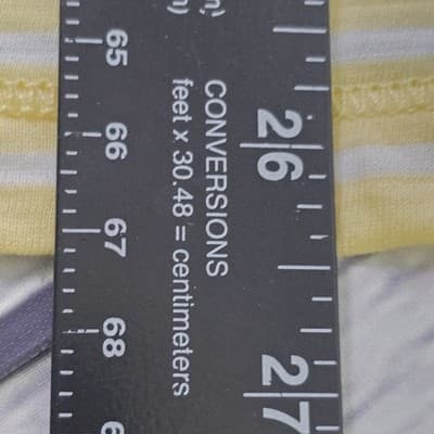 Chaps Women's XL Yellow & White Striped Nautica Short Sleeve Shirt - Thumbnail 7